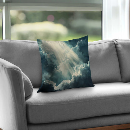 Beam of Light Poly Twill Throw Pillow | Home Decor Accent