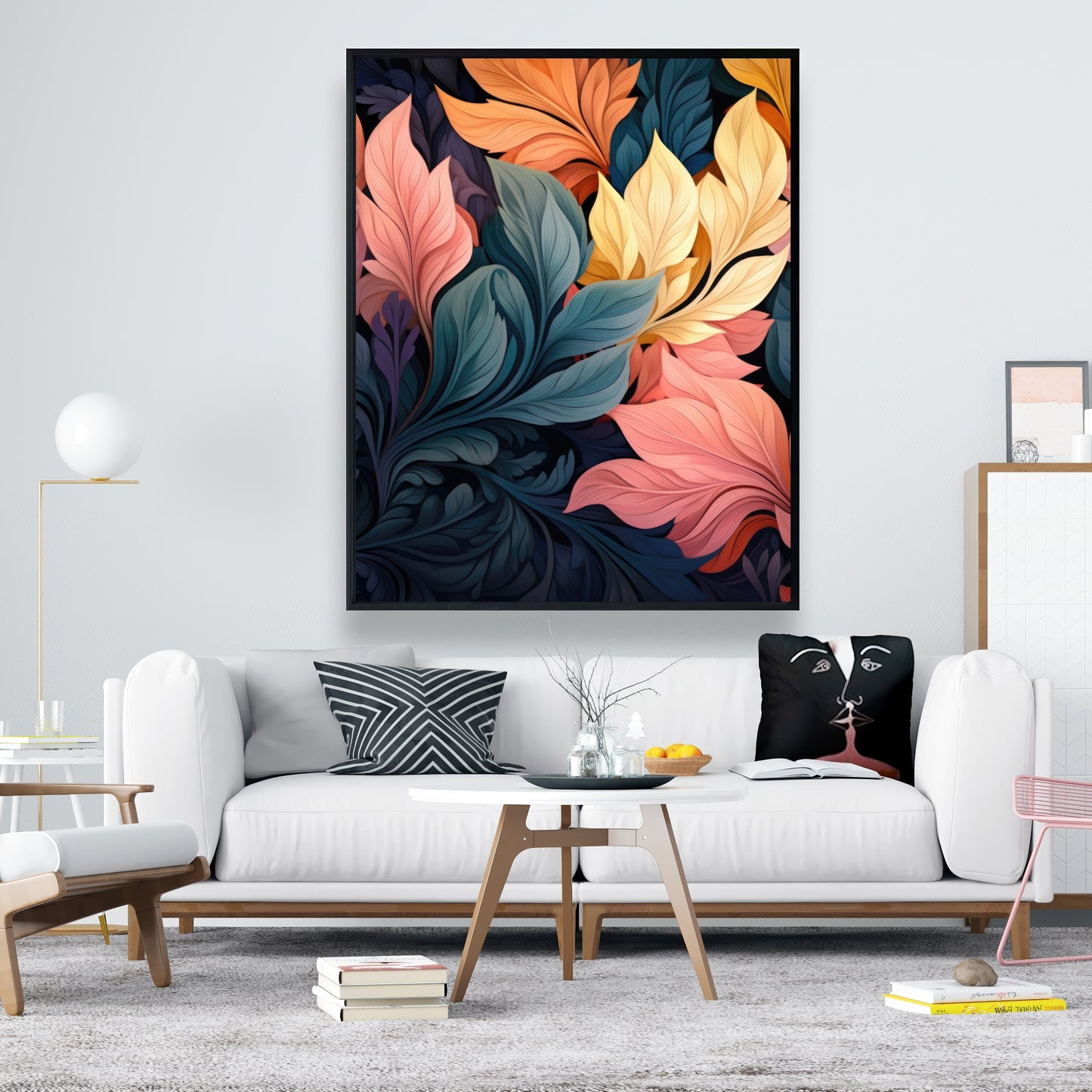 Pastel bloom - 36"x36" Framed canvas
