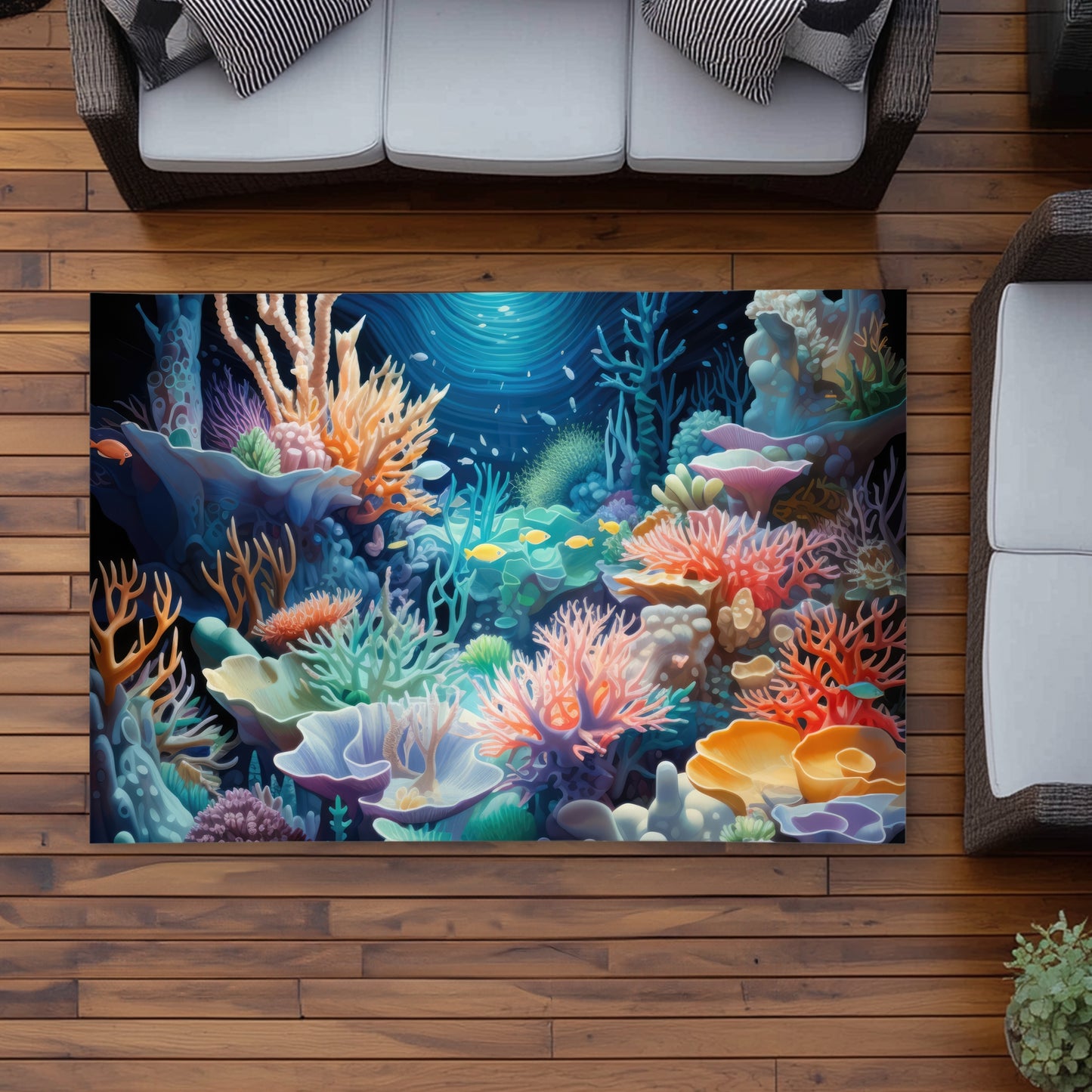 The Reef - Blue Outdoor Area Rug | Stylish Design