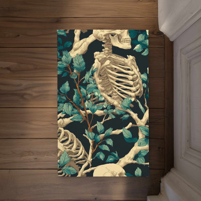 Sticks and Skulls Door Mat - Indoor Outdoor Home Decor