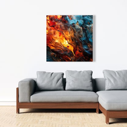 Crystallized fire - 24"x24" Canvas