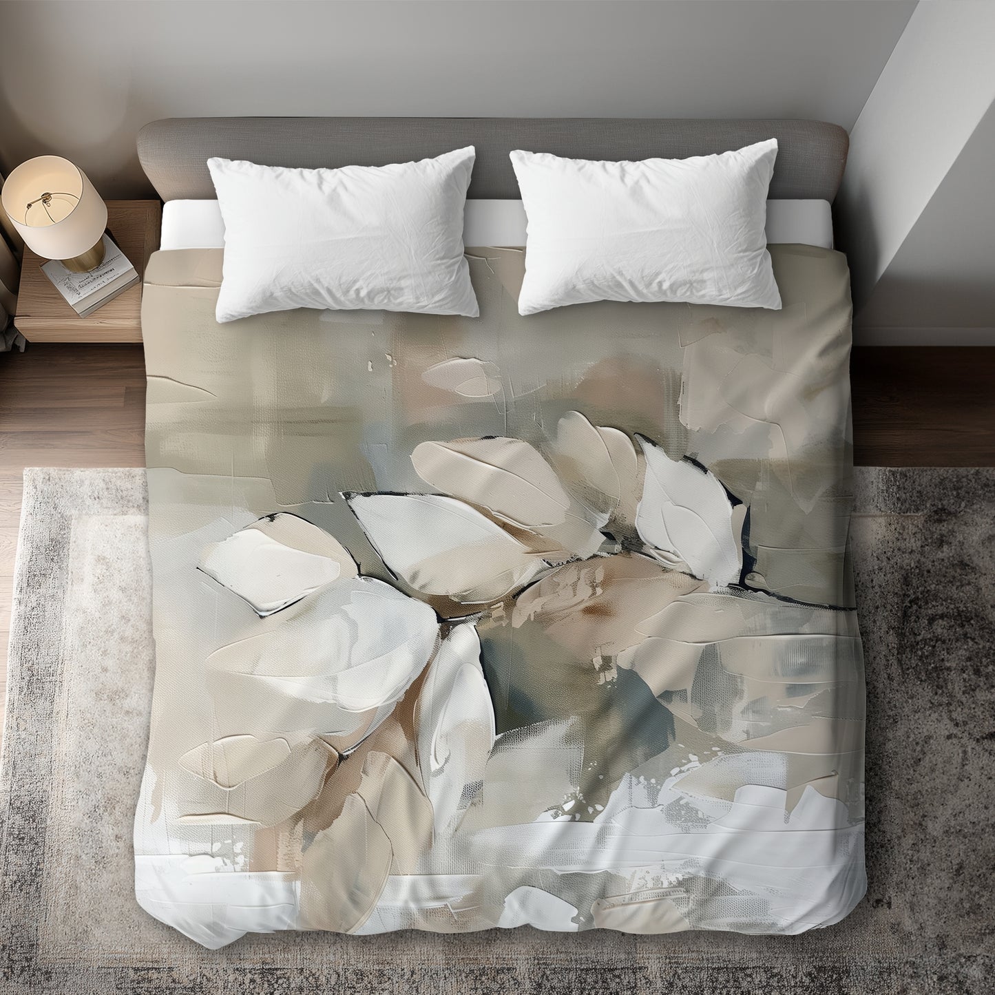 Housse de couette feuille | Literie élégante et douce pour une décoration d'intérieur