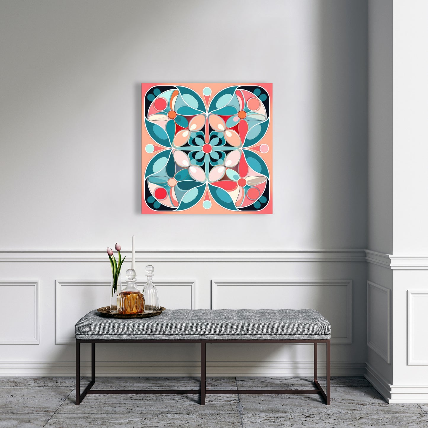 Sweet curves - White Canvas for Elegant Home Decor