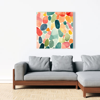 Seedy Shapes - Blue Canvas for Stylish Home Decor