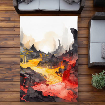 Hot and Flowing White Outdoor Area Rug for Home Decor