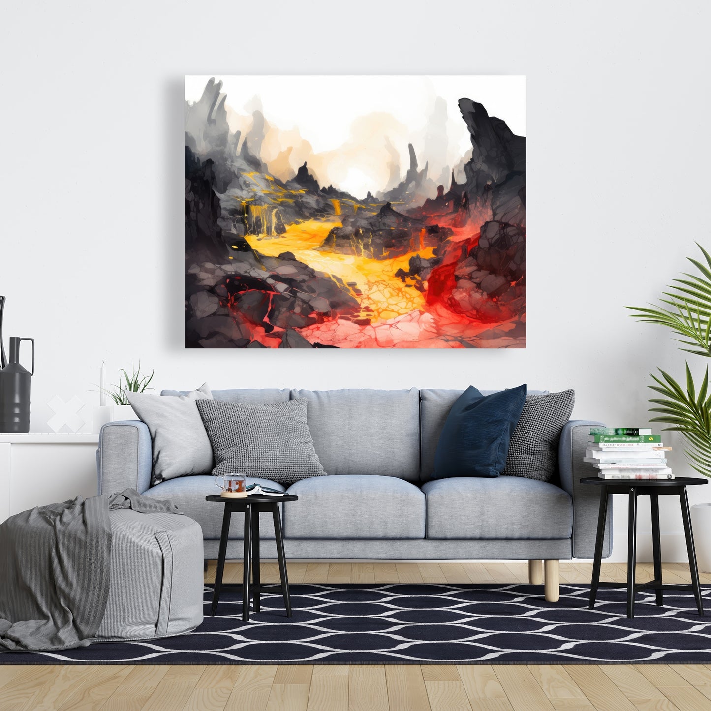 Hot and flowing - Red Canvas Art for Home Decor