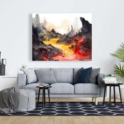 Hot and flowing - Red Canvas Art for Home Decor