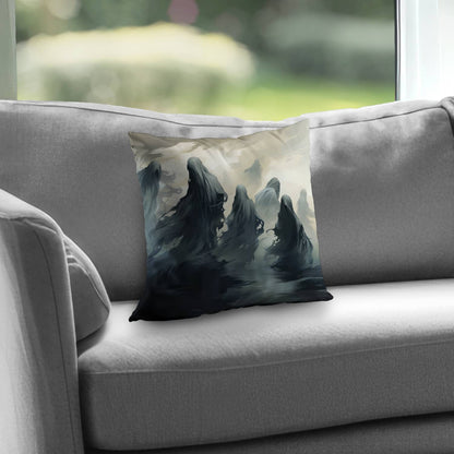 Coussin décoratif en sergé de polyester « Terres maudites » | Décoration intérieure unique