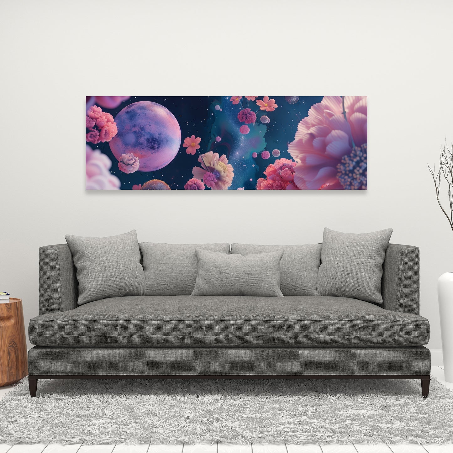 Pink Void - White Canvas for Stylish Home Decor | Art Piece