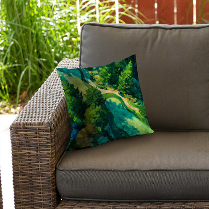 Coussin décoratif en sergé de polyester Peaceful Course | Accessoire de décoration intérieure