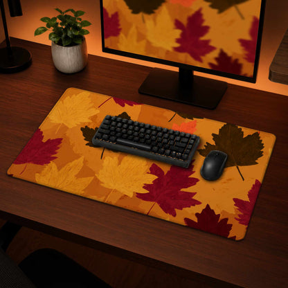 Autumn Glow Leaves Gaming Mat - Stylish Home Decor Mat
