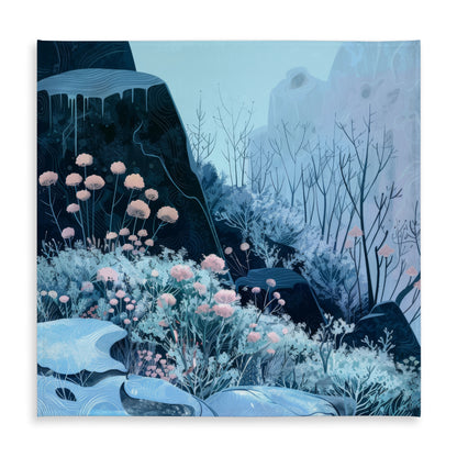 Annual Freeze Black Indoor Outdoor Tablecloth for Home Decor