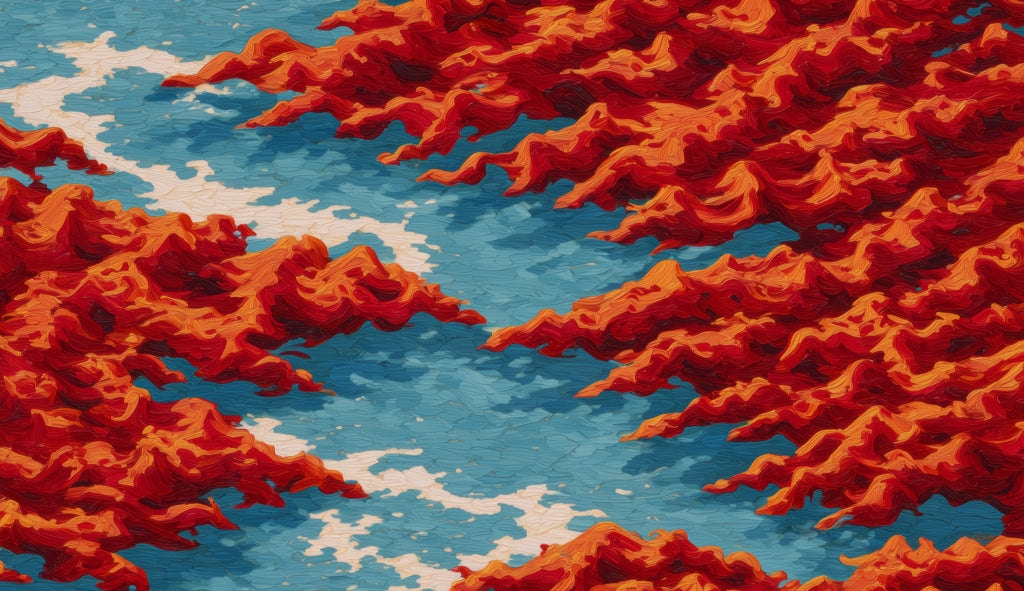 Red mounds - Tablecloth