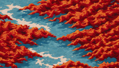 Red mounds - Tablecloth