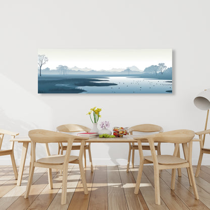 Minimalist Swamp - White Canvas Home Decor | Modern Art