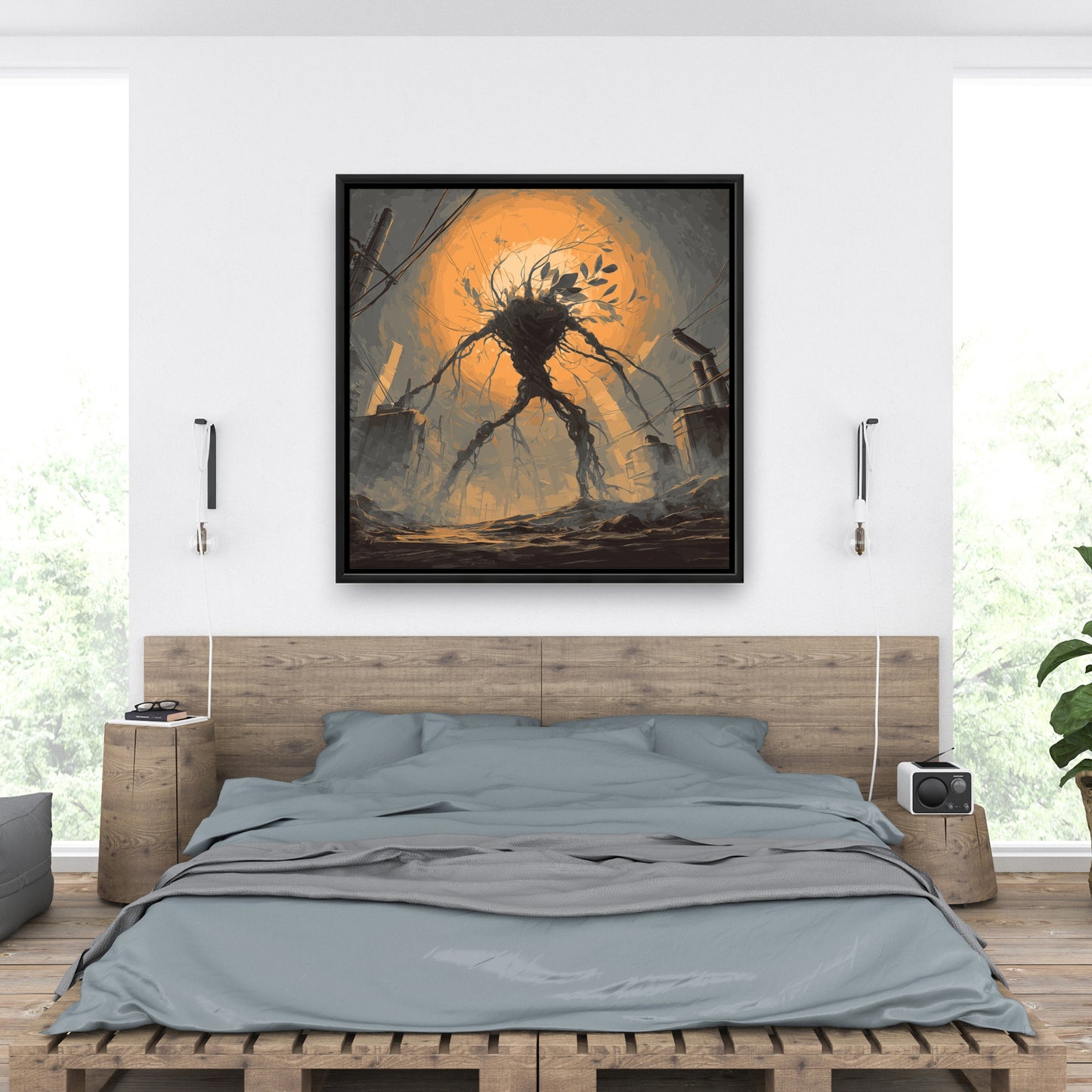 Final warning - 24"x24" Framed canvas