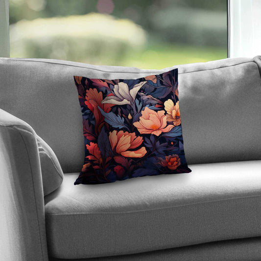 Blooming Uninterrupted Poly Twill Throw Pillow | Home Decor