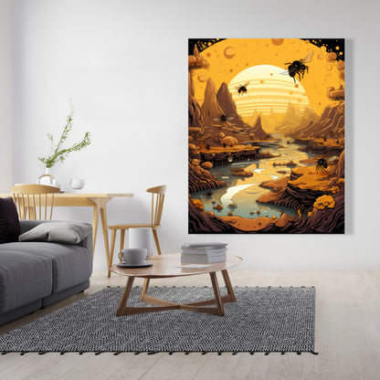 Hive mind - 32"x32" Canvas