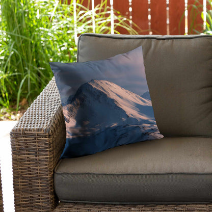 Icy Peaks - White Poly Twill Throw Pillow Insert for Decor