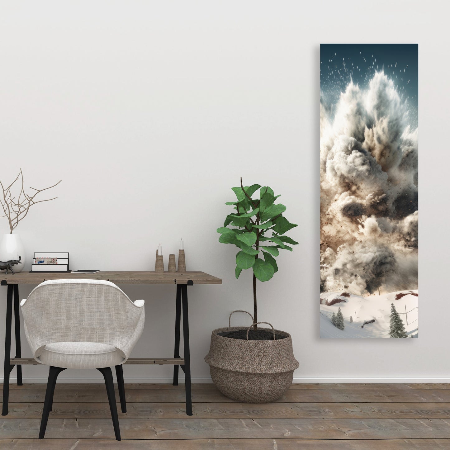 Ruined Excursion - Gray Canvas Art for Home Decor
