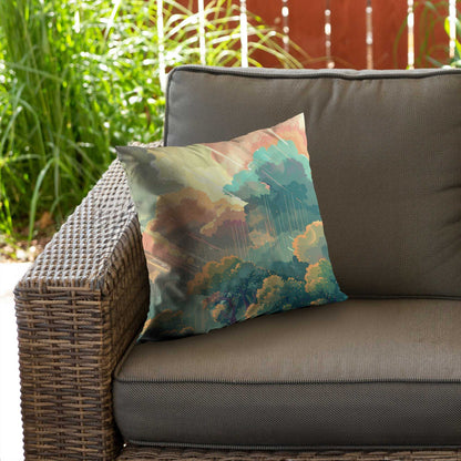 Crystal Winds Blue Poly Twill Throw Pillow Insert | Decor