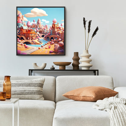Sweet kingdom - 36"x36" Framed canvas