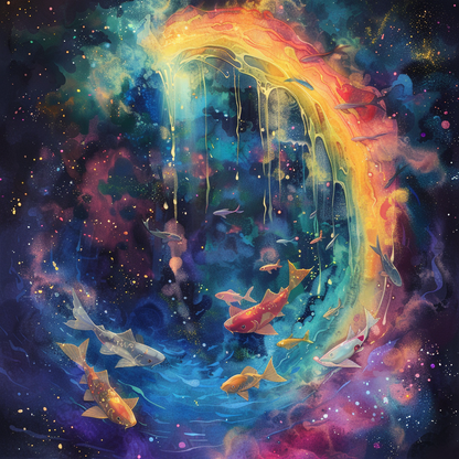 Milky Wave - Red Canvas Art for Stunning Home Decor