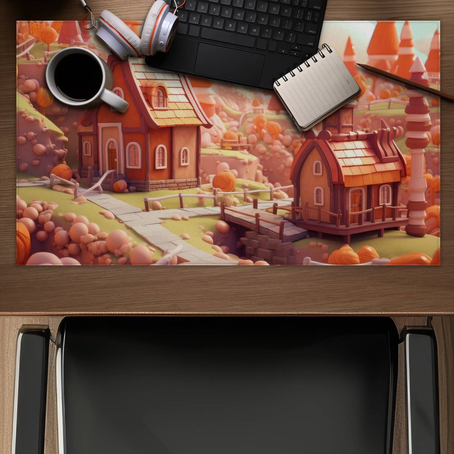 Toy town - Desk mat - Print on demand