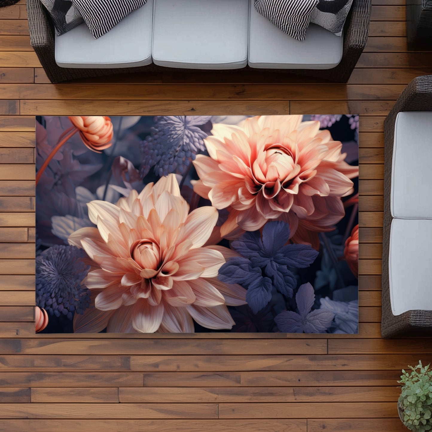 Pink and Purple Outdoor Area Rug | Stylish Home Decor