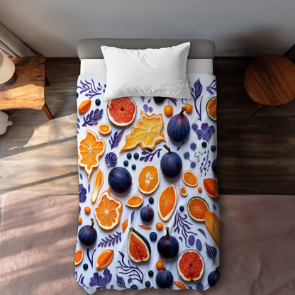 Fruity Skins Blue Duvet Cover - Stylish Home Decor Essentials