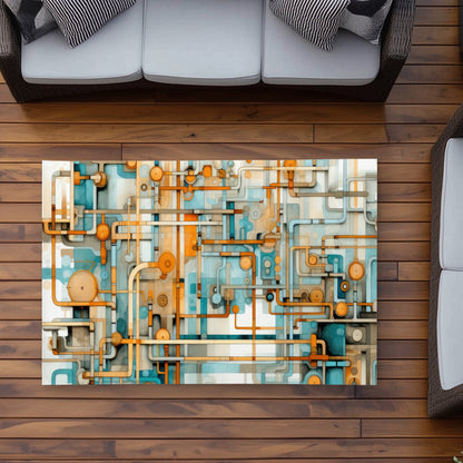 Like clockwork Orange Outdoor Area Rug for Home Decor