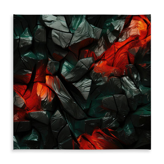 Hiding Under Red Indoor Outdoor Tablecloth for Home Decor