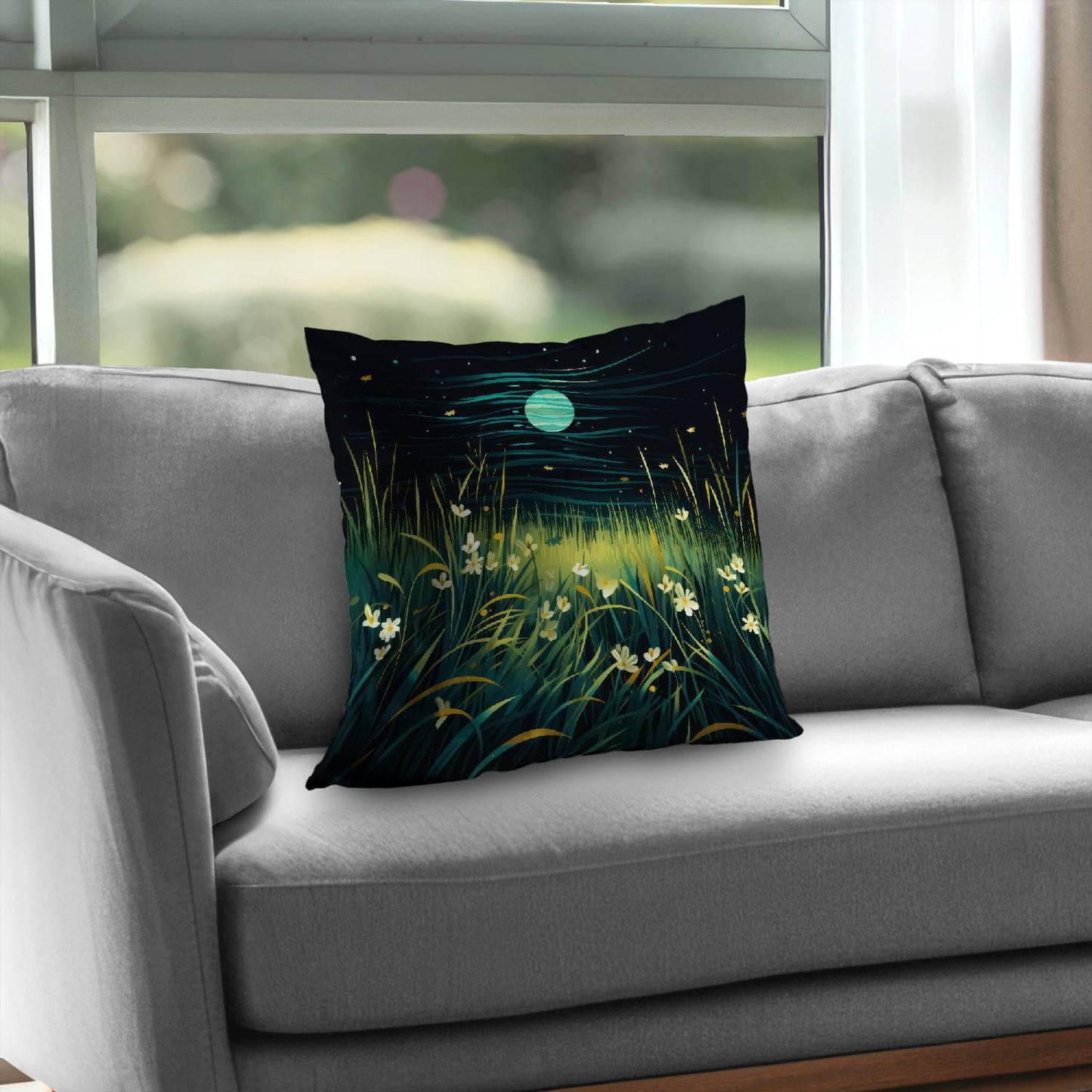 Windy night - Throw pillow - Print on demand