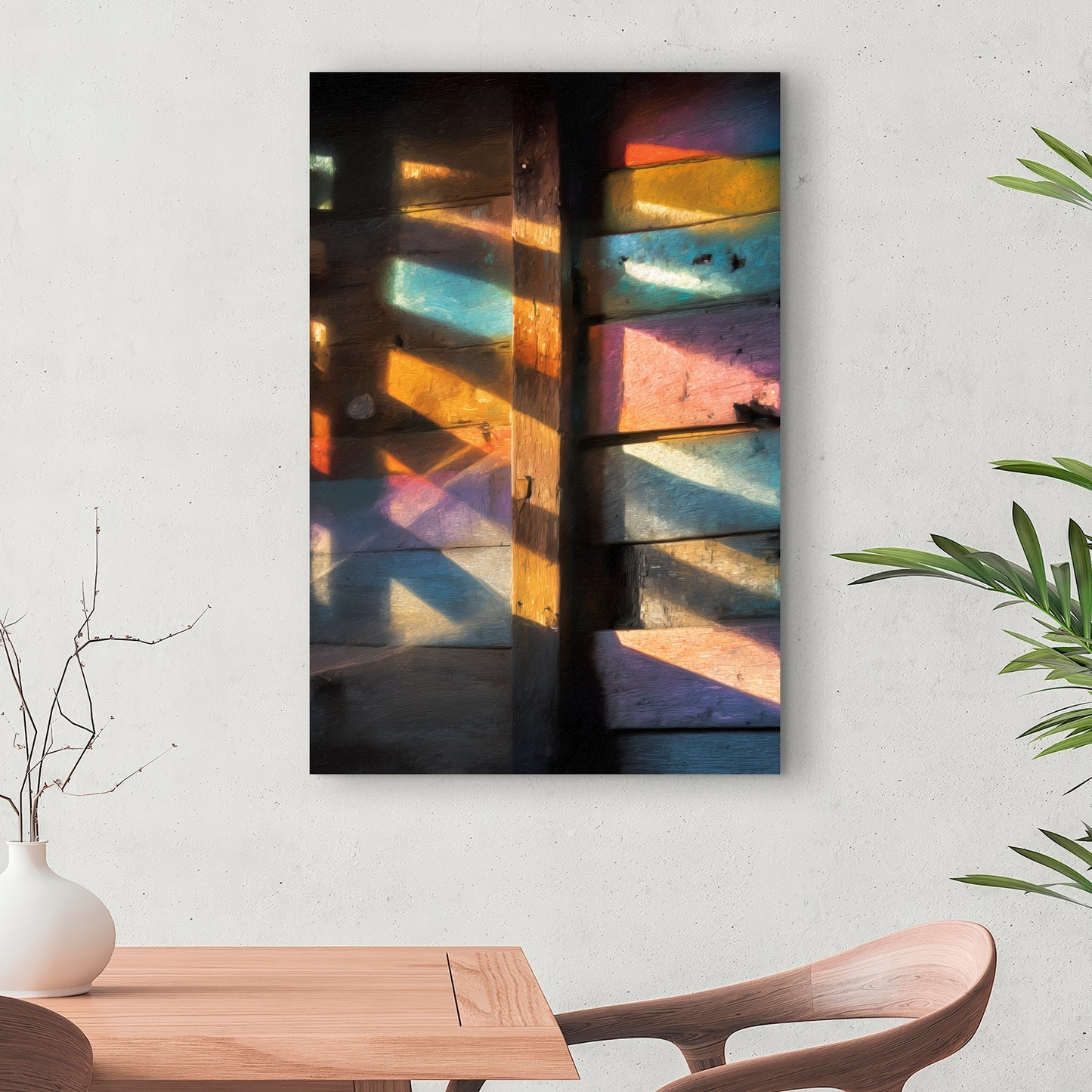 Casting Rainbows - Green Canvas Home Decor for Vibrant Spaces