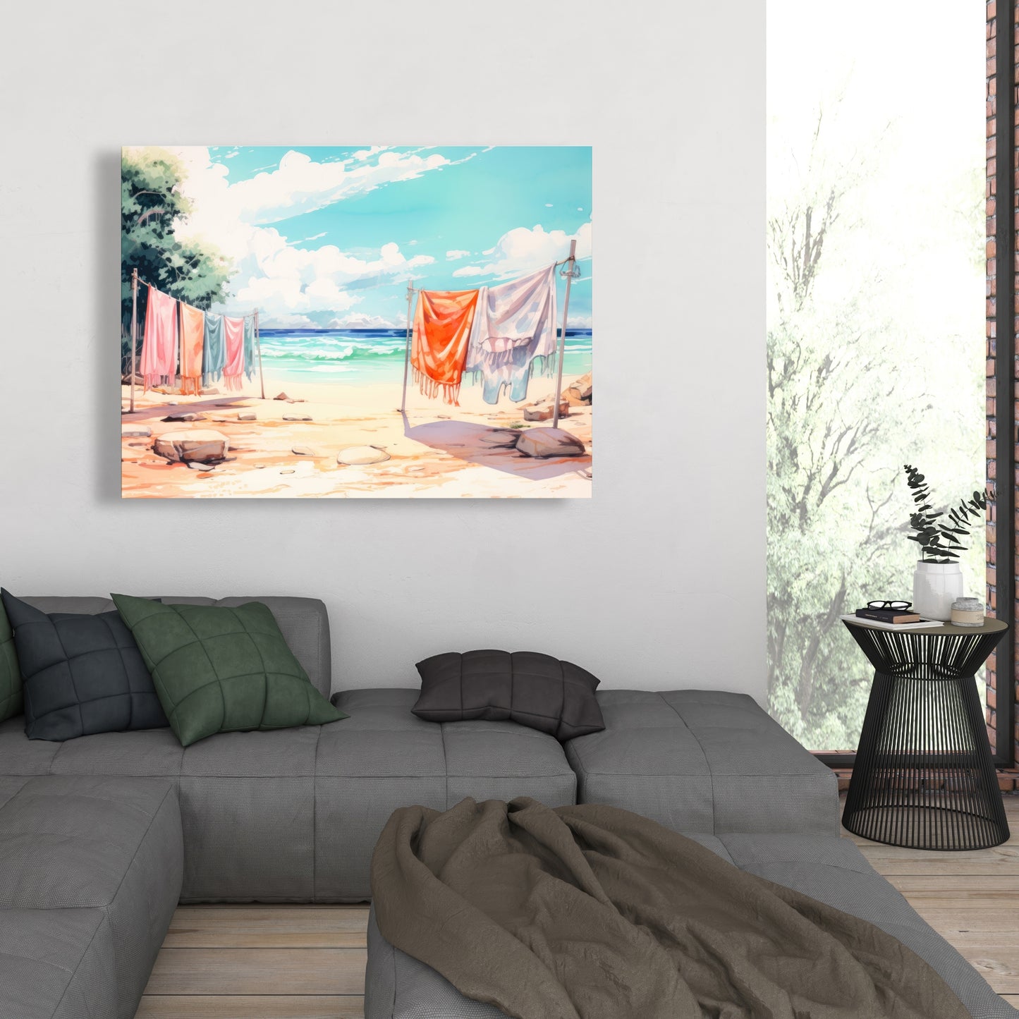 Sunny side Orange Canvas | Bright Home Decor Accent