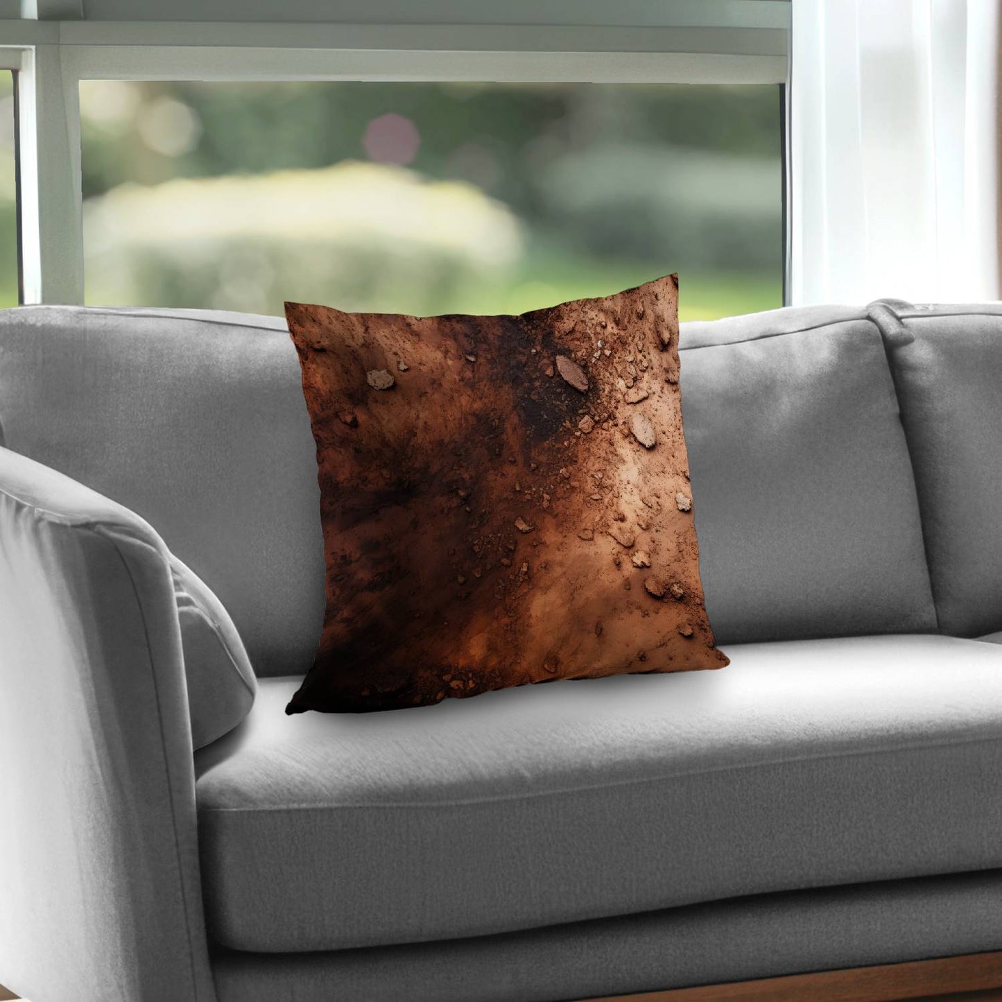 Digging Brown Poly Twill Throw Pillow Insert for Home Decor