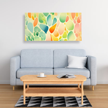 Organic Fruits - Turquoise Canvas Home Decor for Fresh Style
