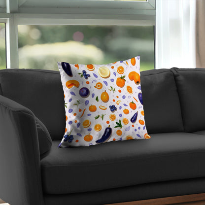 Orange and purple - Throw Pillow