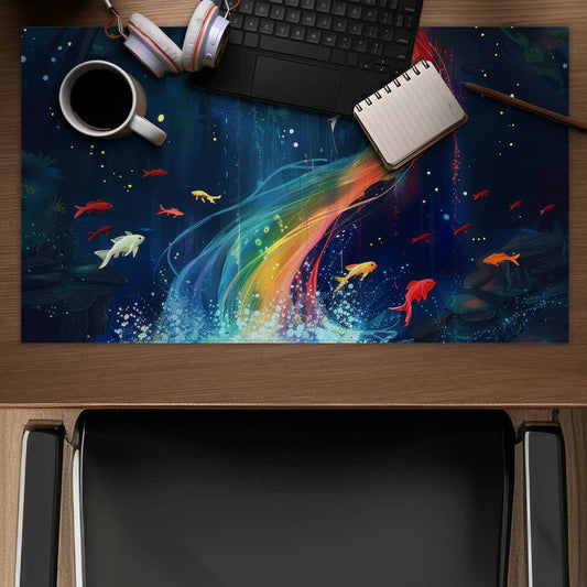 Swirl Blue Gaming Mat - Stylish Home Decor for Gamers