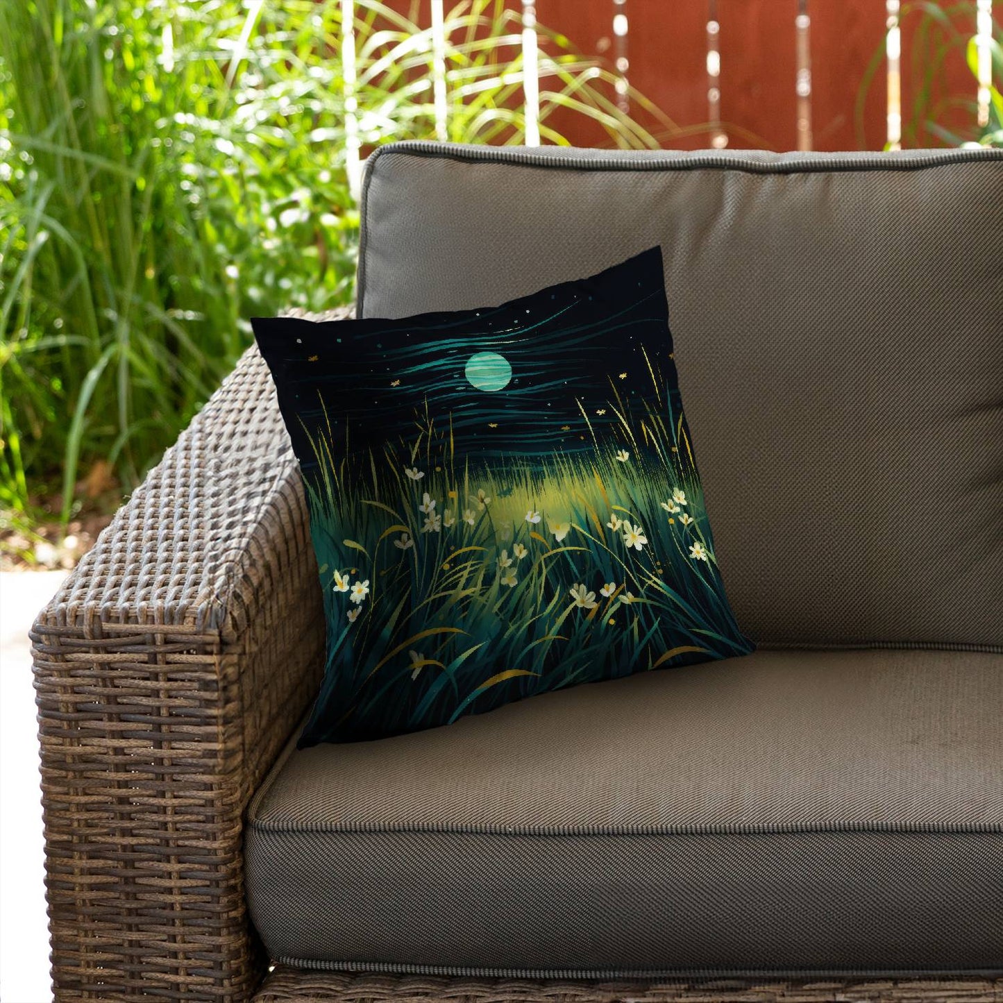 Windy night - Throw pillow - Print on demand