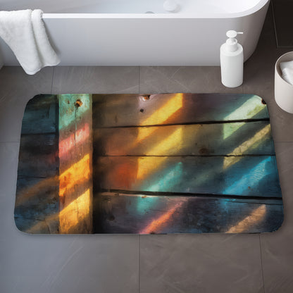Rainbow Glint Bath Mat - Colorful Home Decor for Comfort