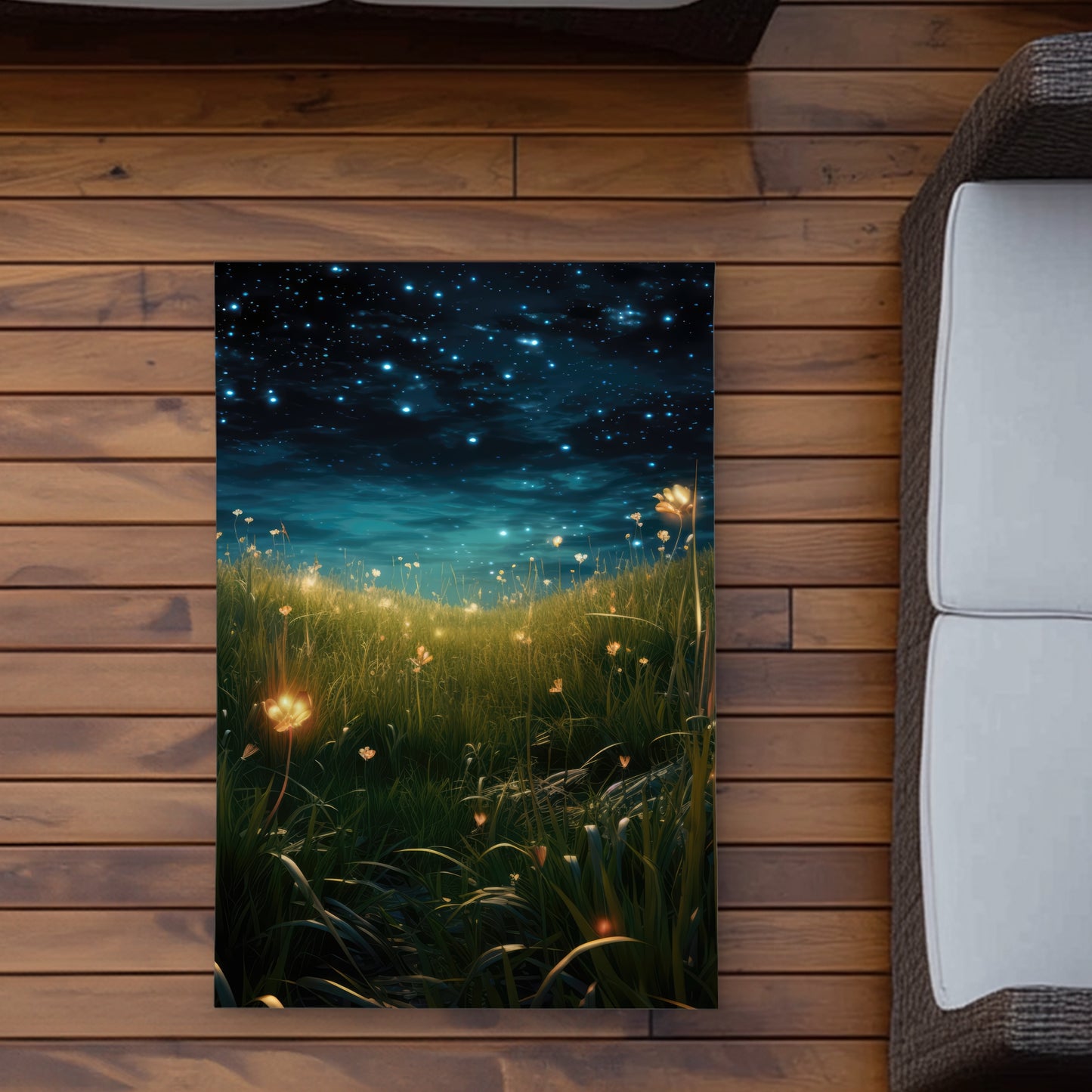 The night sky - Green Outdoor Area Rug for Home Decor