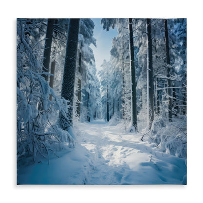 Cold Forest White Tablecloth | Indoor Outdoor Home Decor