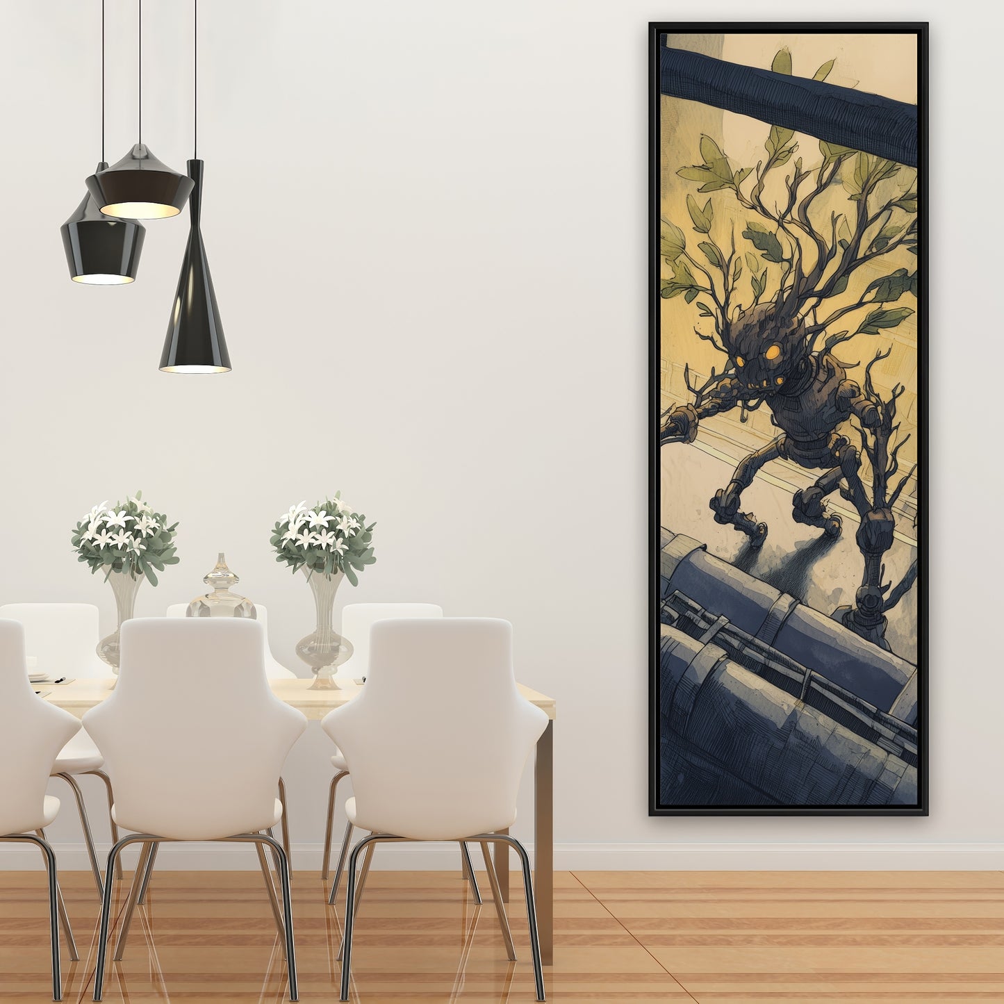 Regaining - Yellow Framed Canvas Art for Home Decor