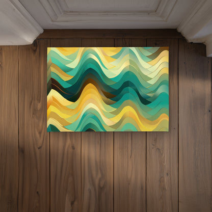 Jagged Luxury Orange Indoor Outdoor Door Mat | Home Decor