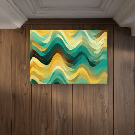 Jagged Luxury Orange Indoor Outdoor Door Mat | Home Decor