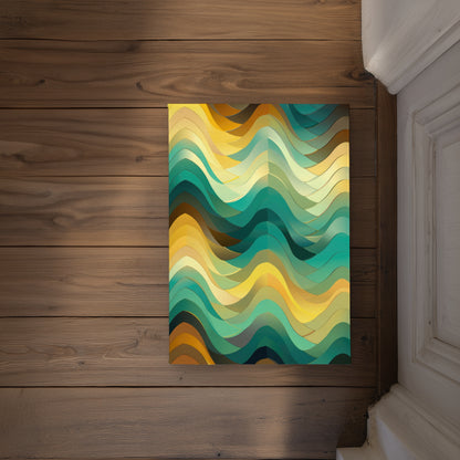 Jagged Luxury Orange Indoor Outdoor Door Mat | Home Decor