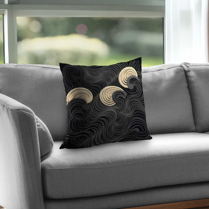 Layers Poly Twill Throw Pillow - Stylish Home Decor Accent