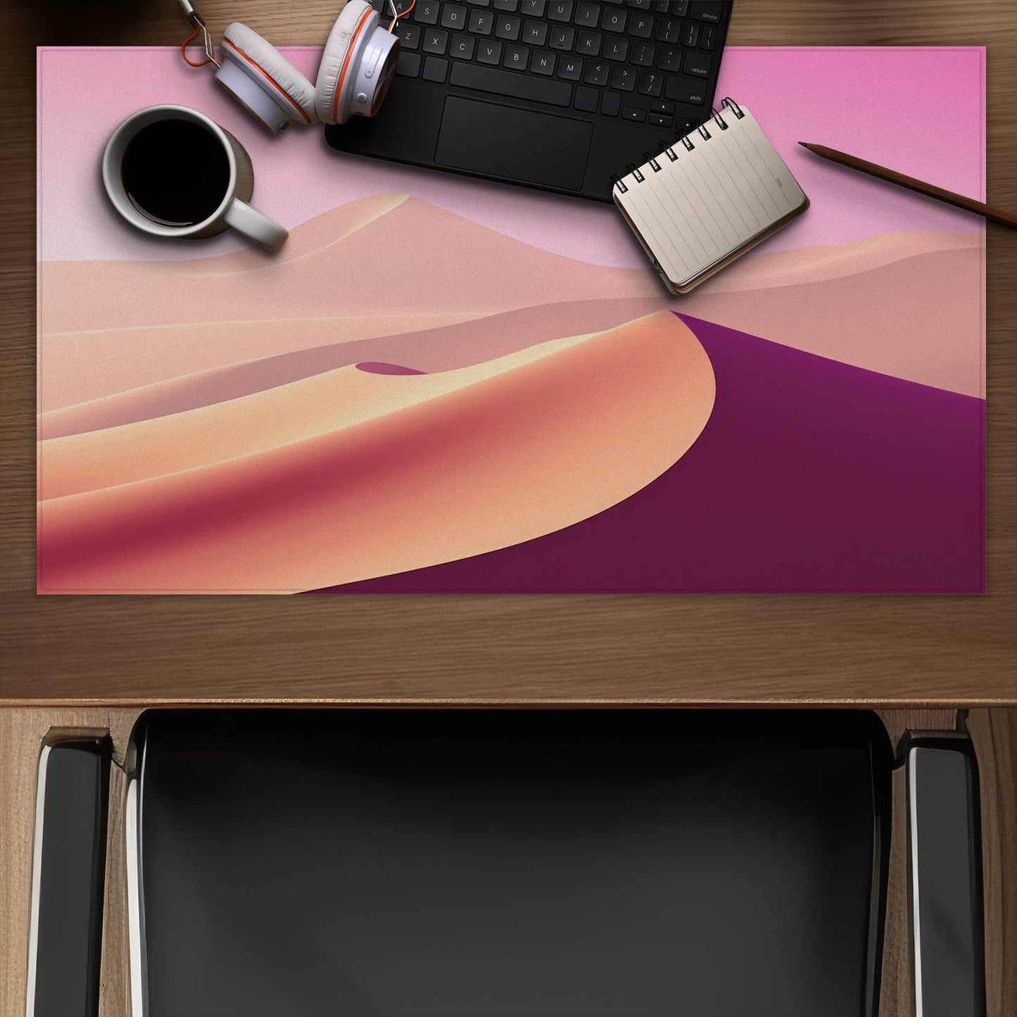 Calm Dunes Desk Mat - Elegant Home Decor for Your Workspace