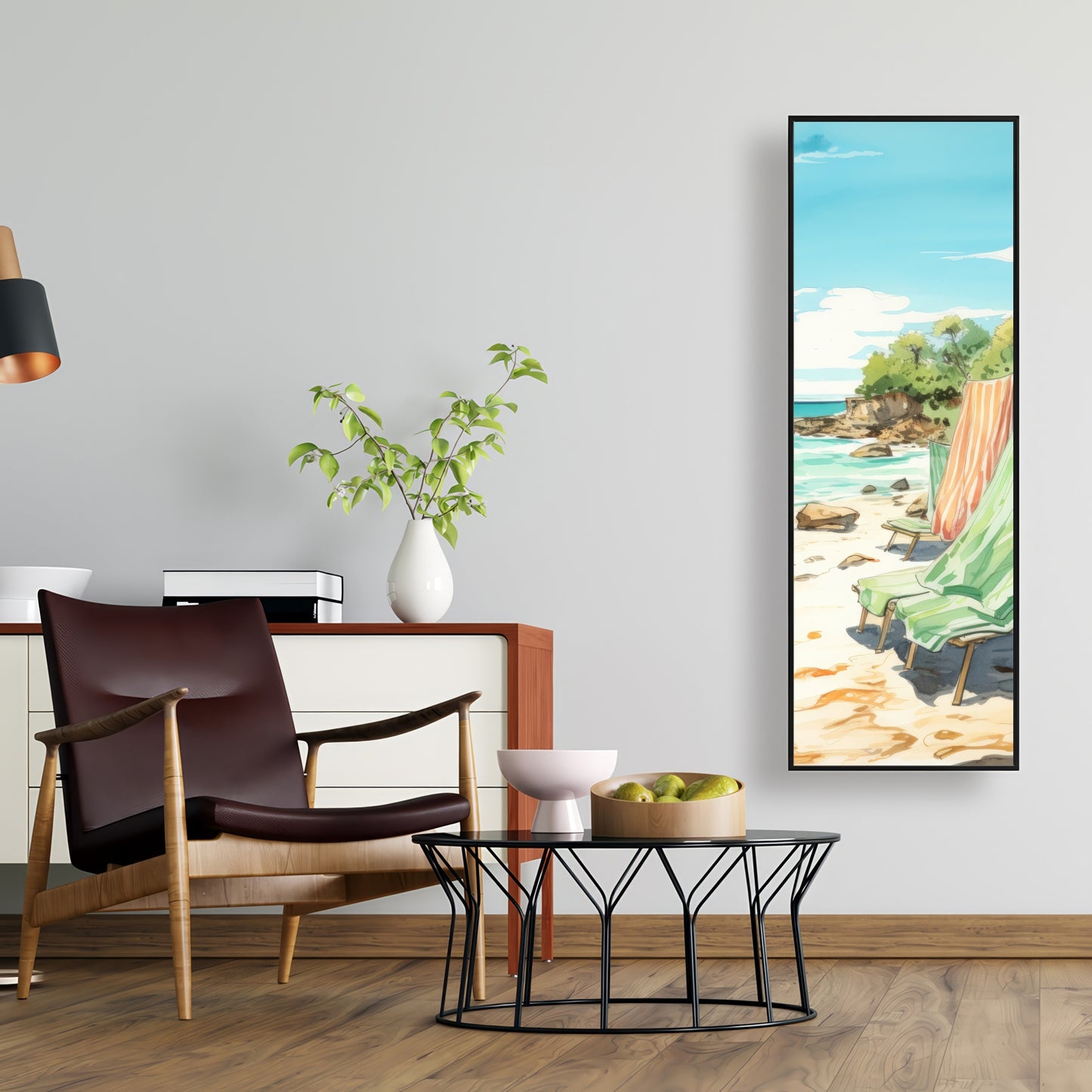 Beach calm - Framed Canvas - Print on demand